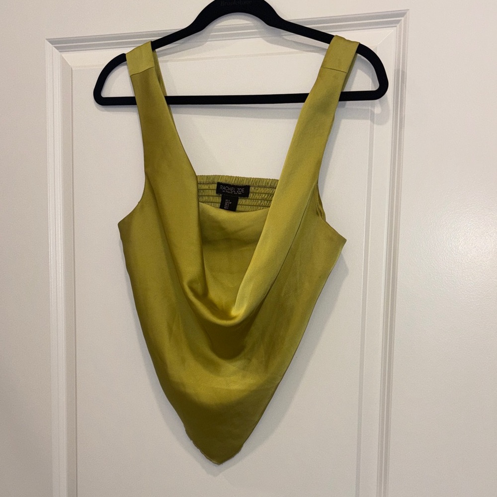 Rachel Zoe Olive Green Drape Top